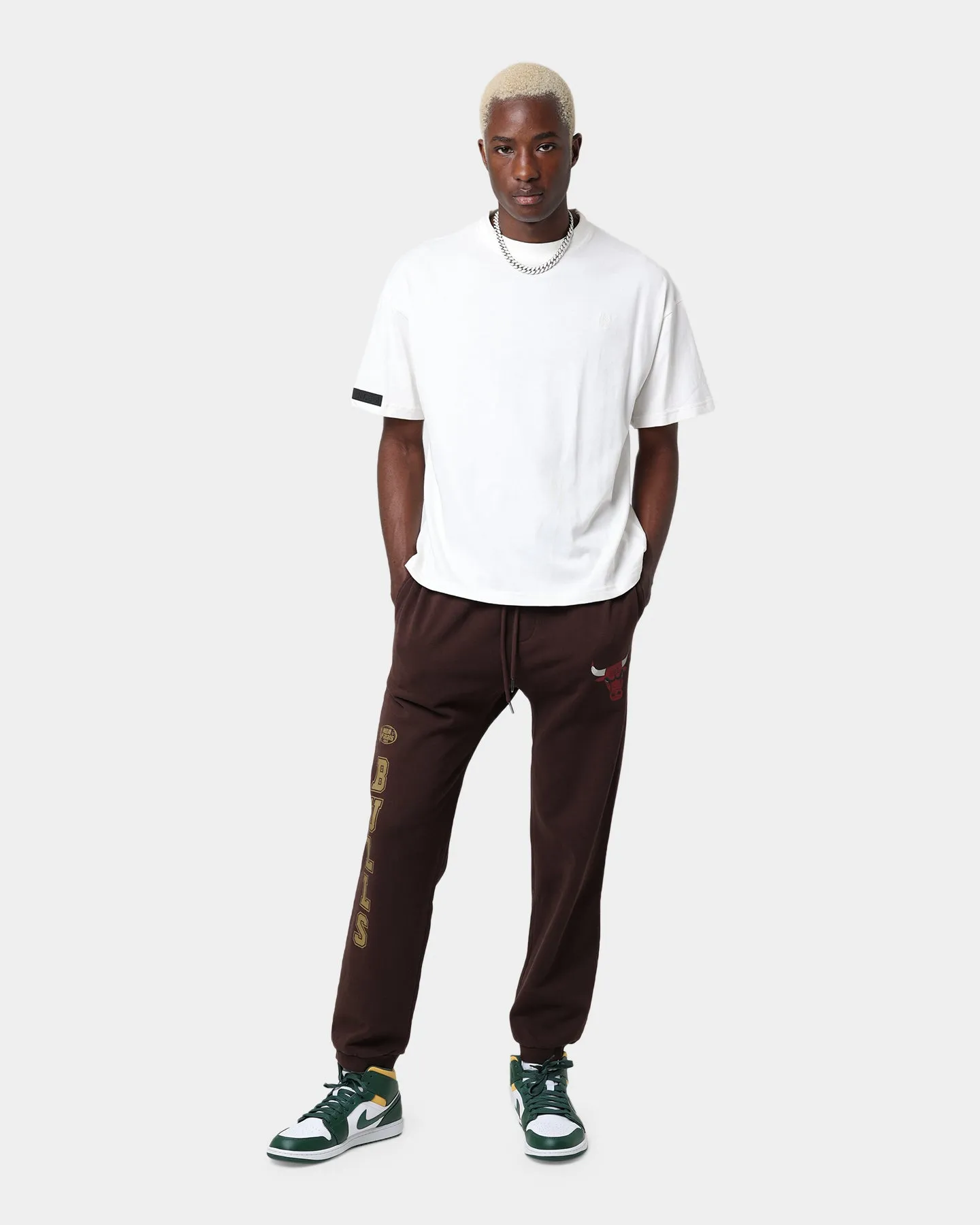 Mitchell & Ness Chicago Bulls Lux Brown Sweatpants Baroque Brown