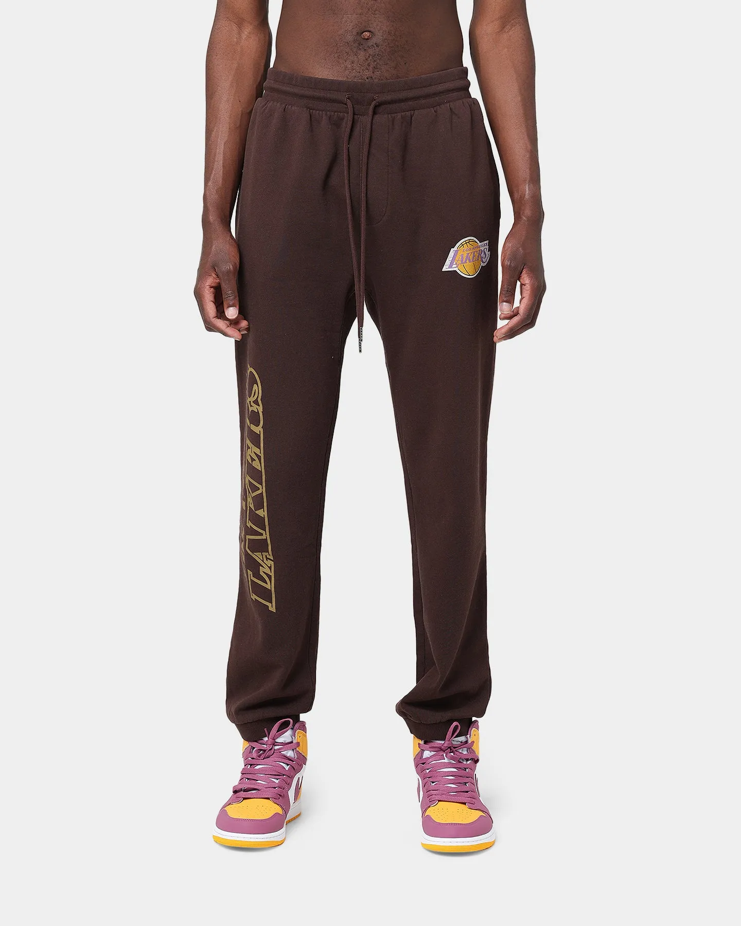 Mitchell & Ness Los Angeles Lakers Lux Brown Sweatpants Baroque Brown