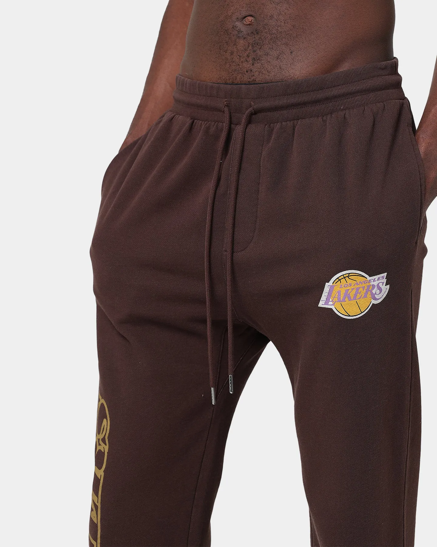 Mitchell & Ness Los Angeles Lakers Lux Brown Sweatpants Baroque Brown