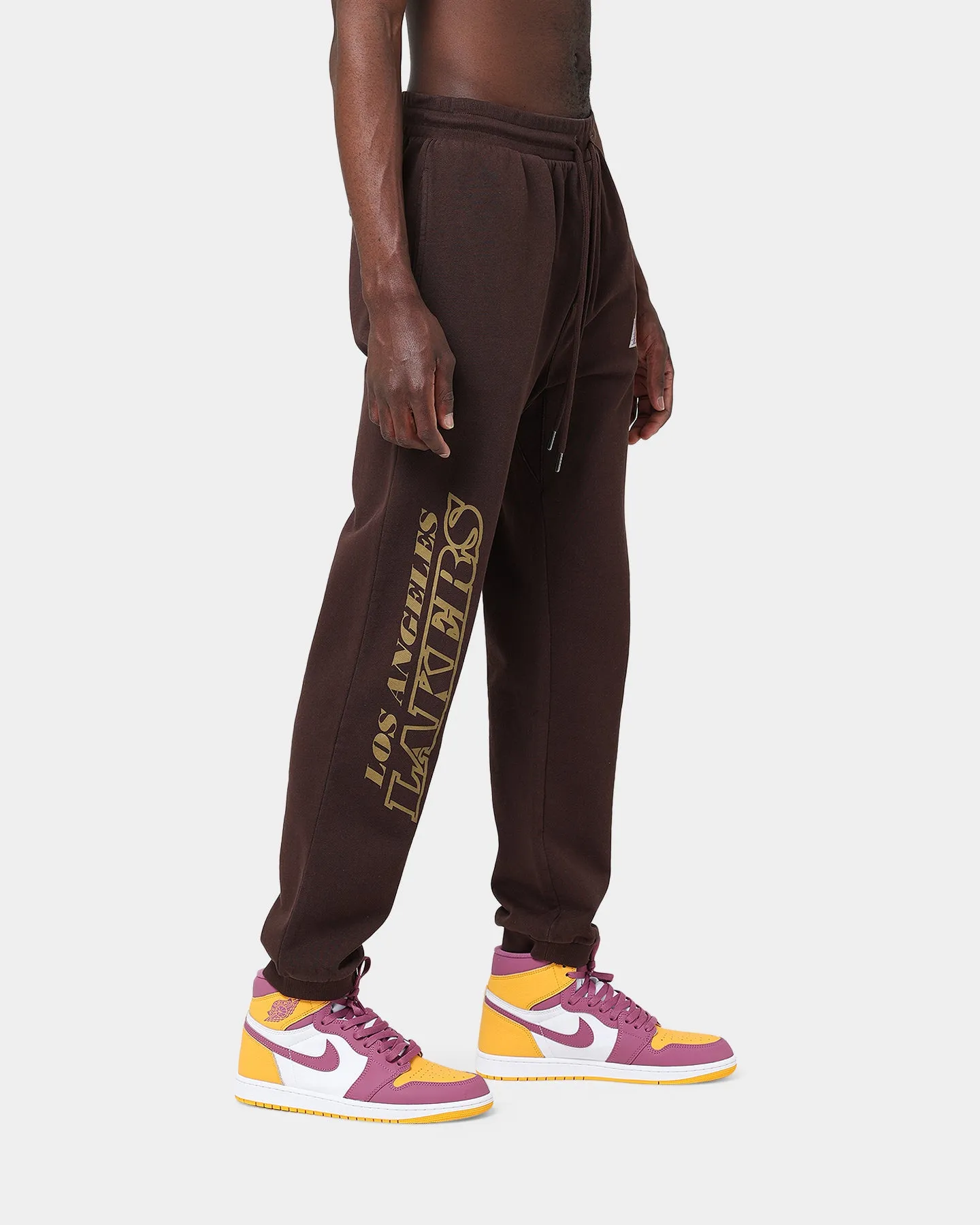 Mitchell & Ness Los Angeles Lakers Lux Brown Sweatpants Baroque Brown