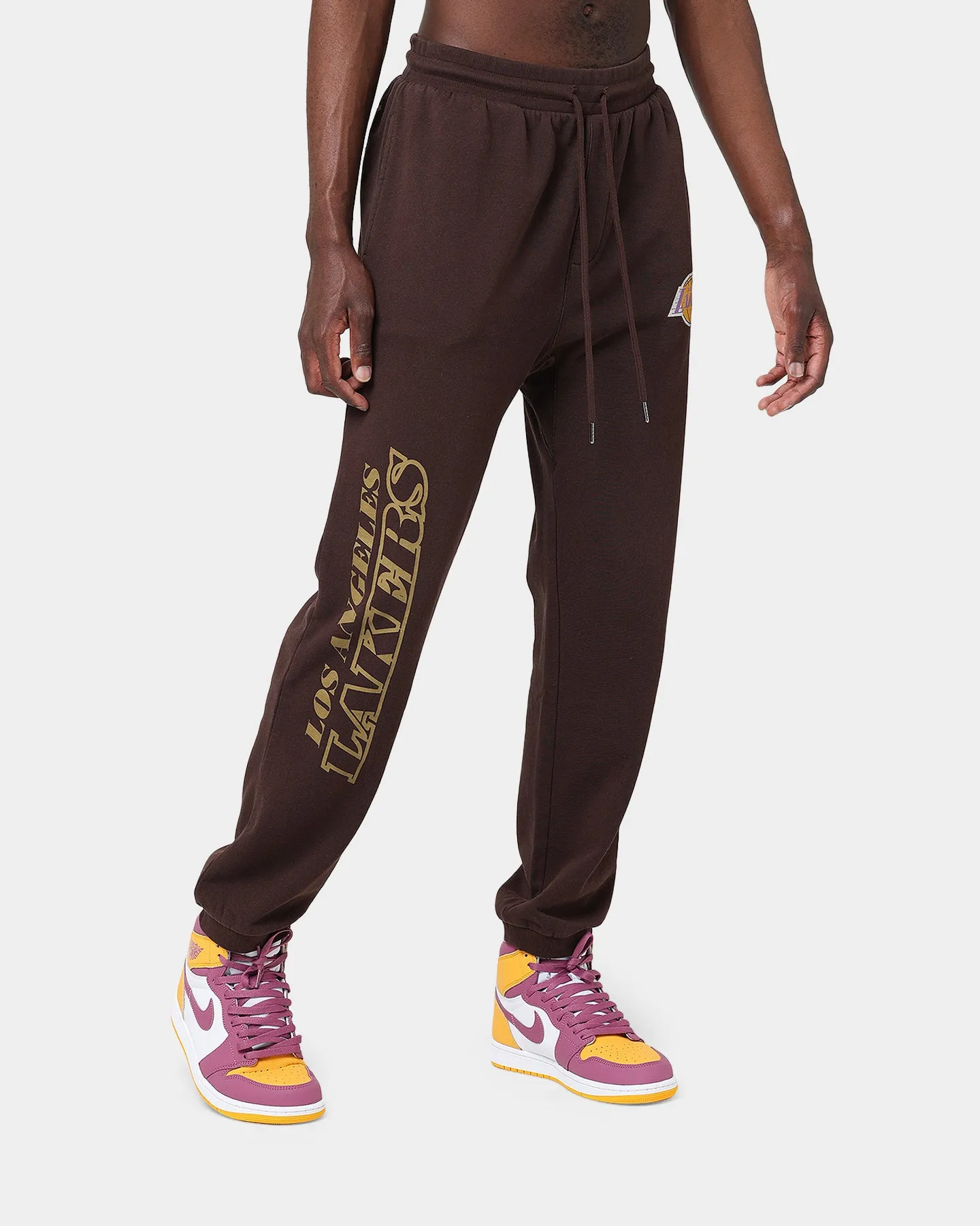 Mitchell & Ness Los Angeles Lakers Lux Brown Sweatpants Baroque Brown