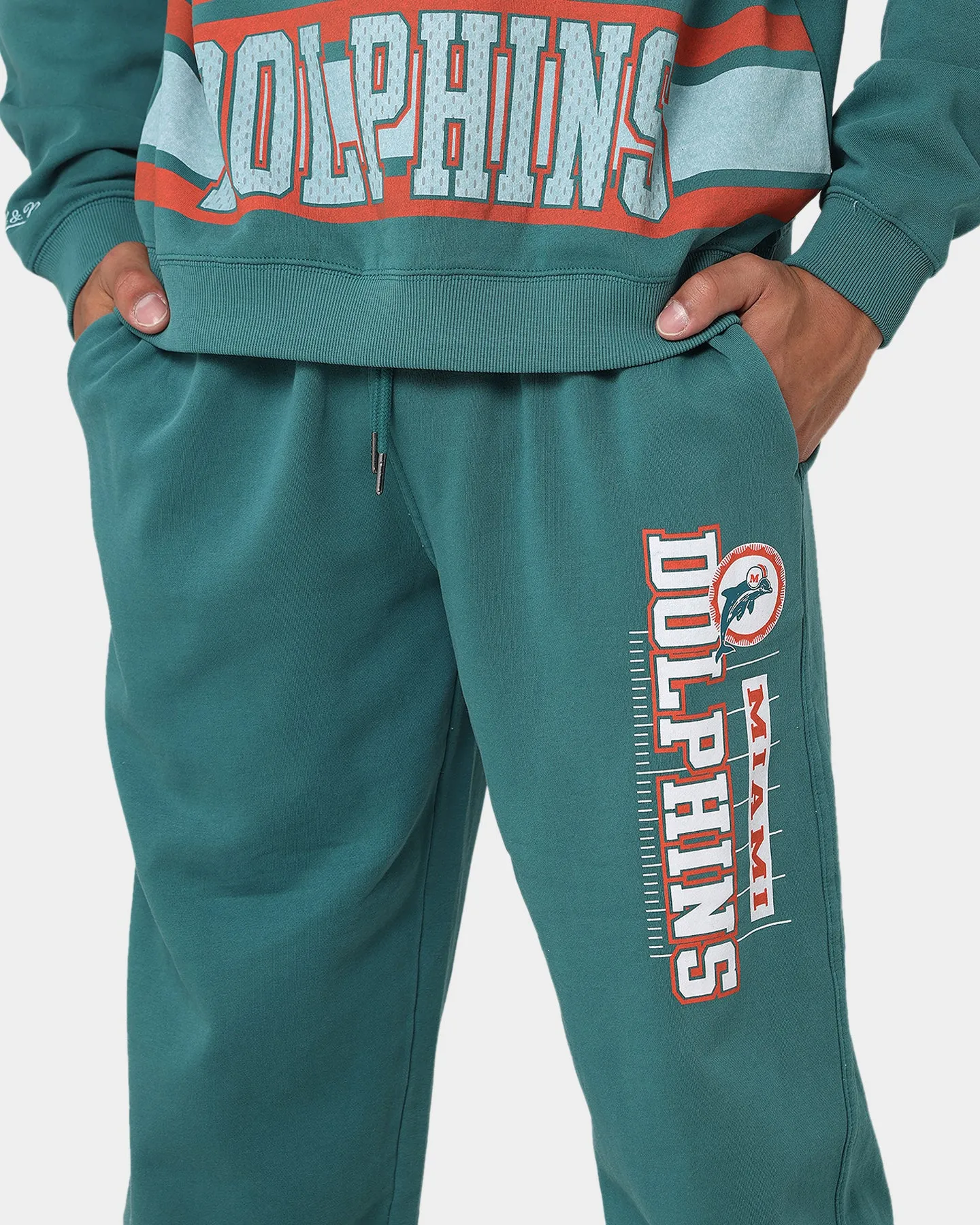 Mitchell & Ness Miami Dolphins First Down Sweatpants Faded Teal