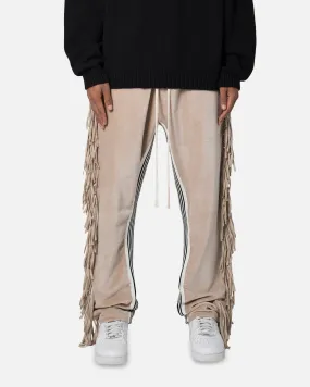 MNML Fringe Velour Sweatpants Dust