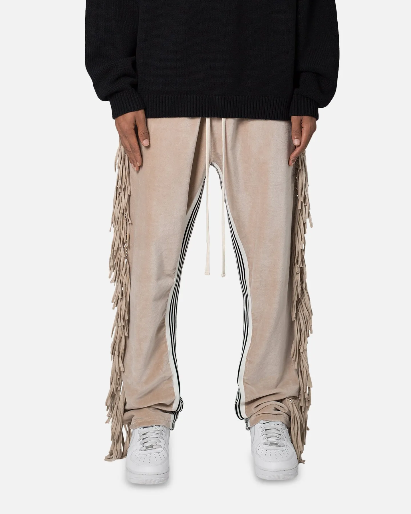 MNML Fringe Velour Sweatpants Dust