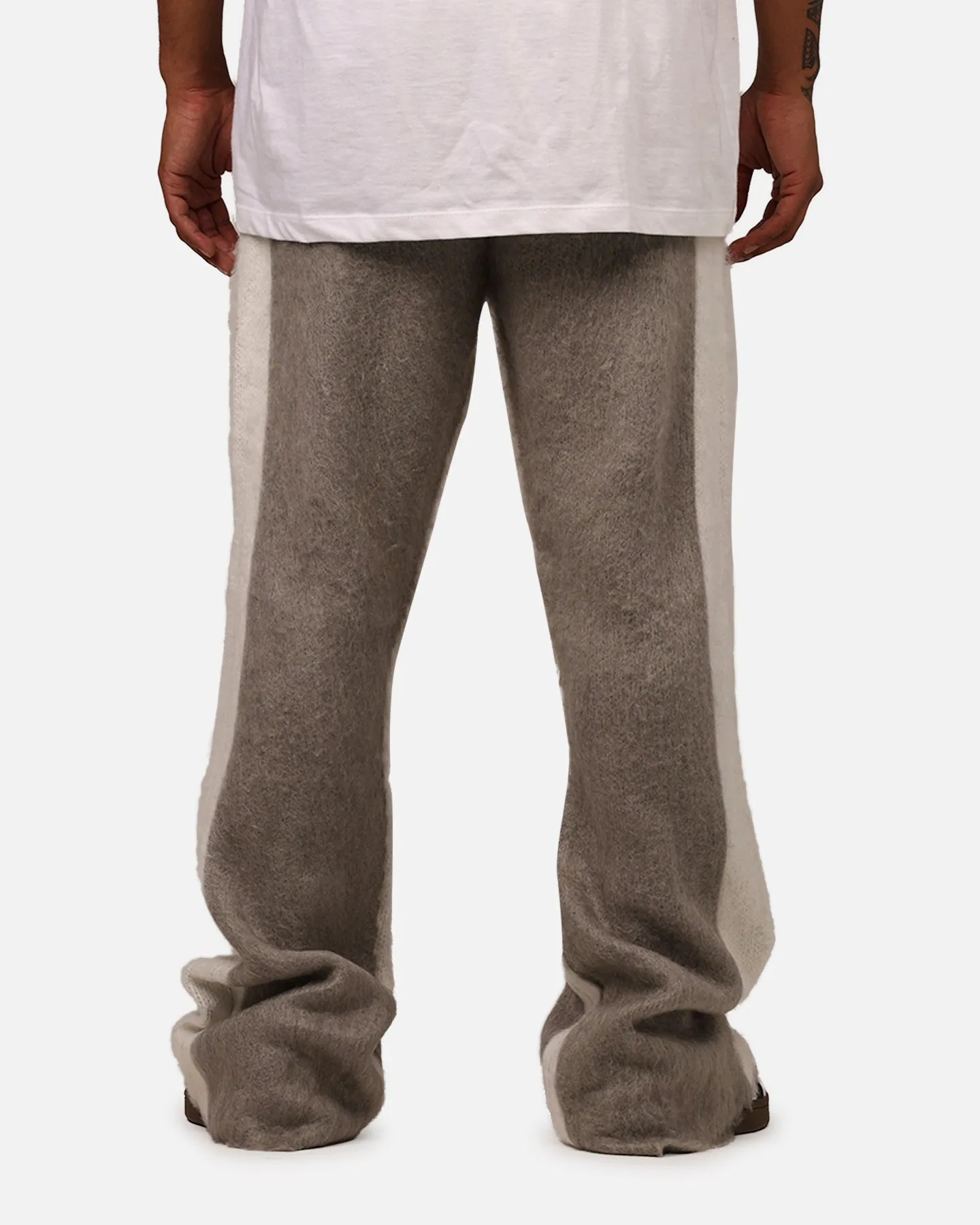 MNML Fuzzy Stripe Sweatpants Grey