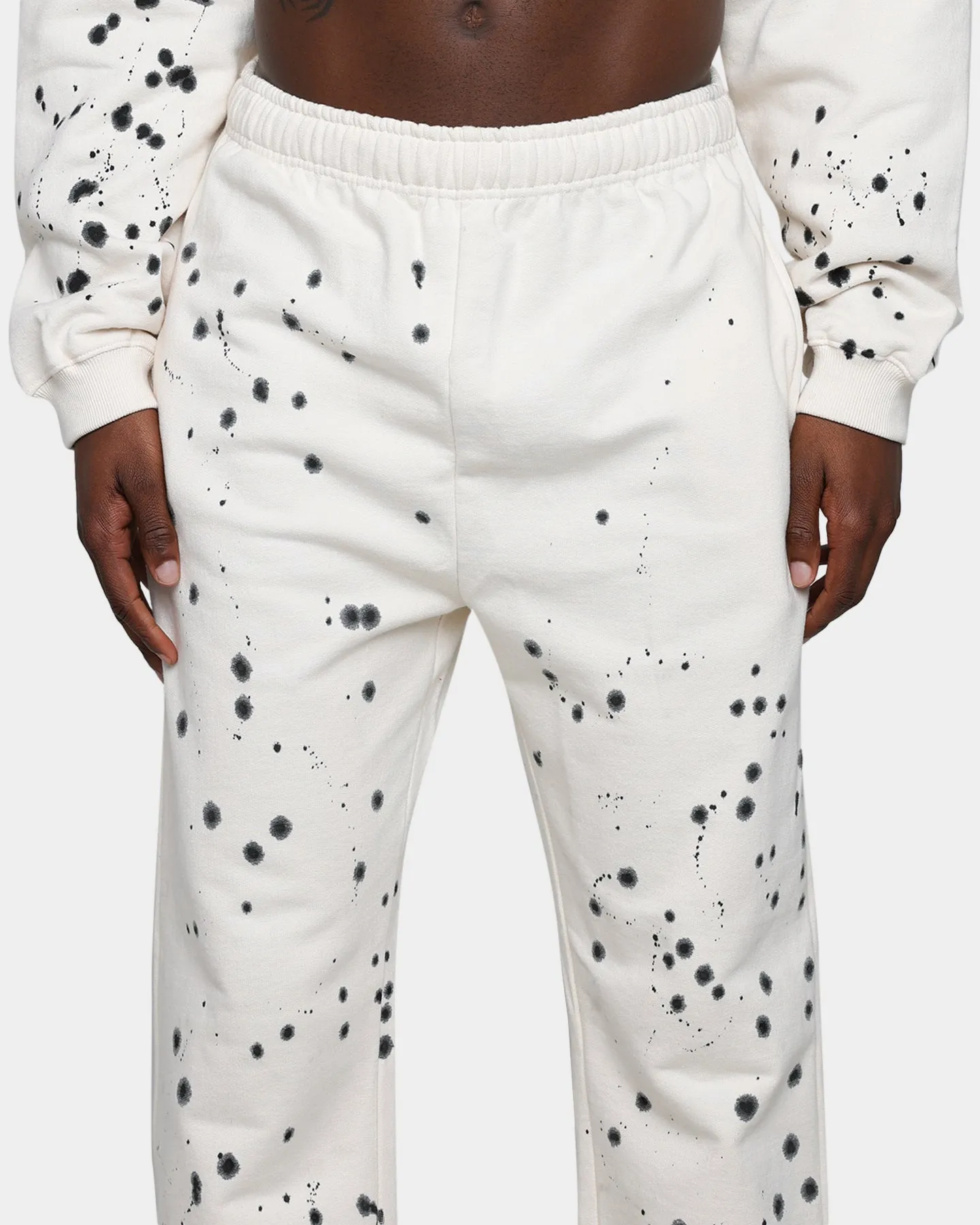 MNML Ink Spill Sweatpants Off White