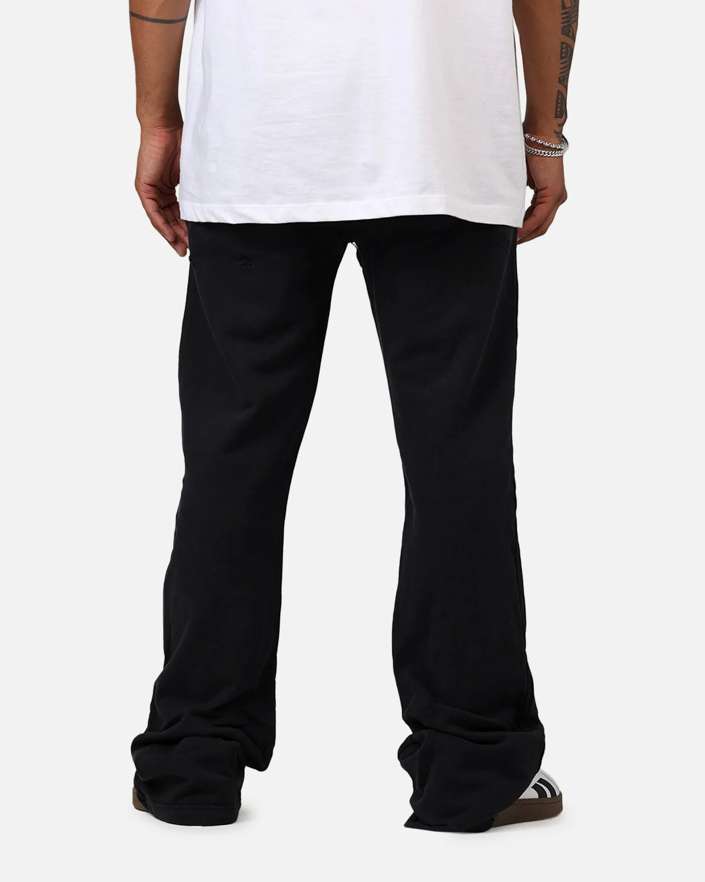 MNML Metal Ring Flared Sweatpants Black