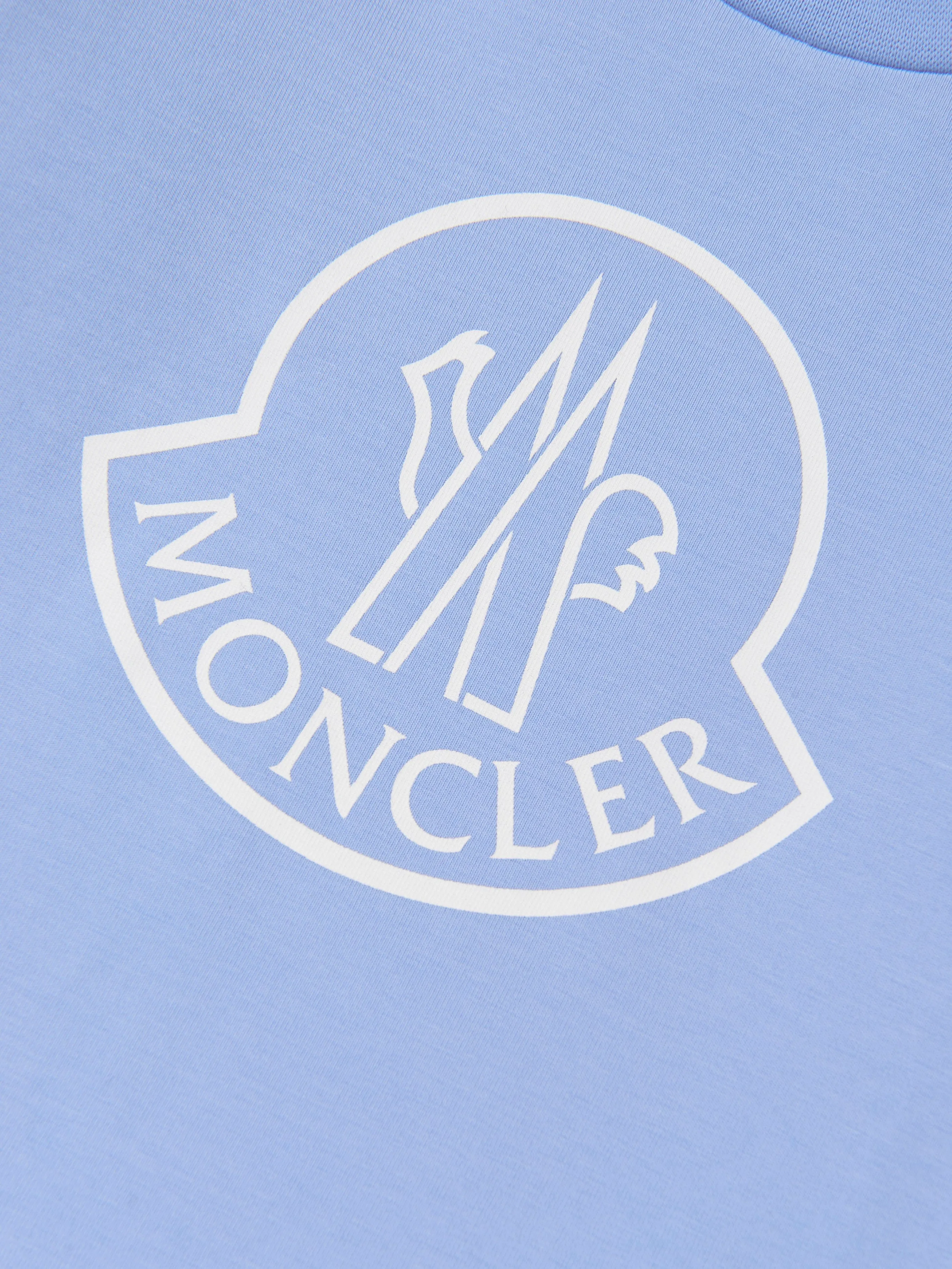 Moncler Enfant Baby Long Sleeve Logo T-Shirt in Blue