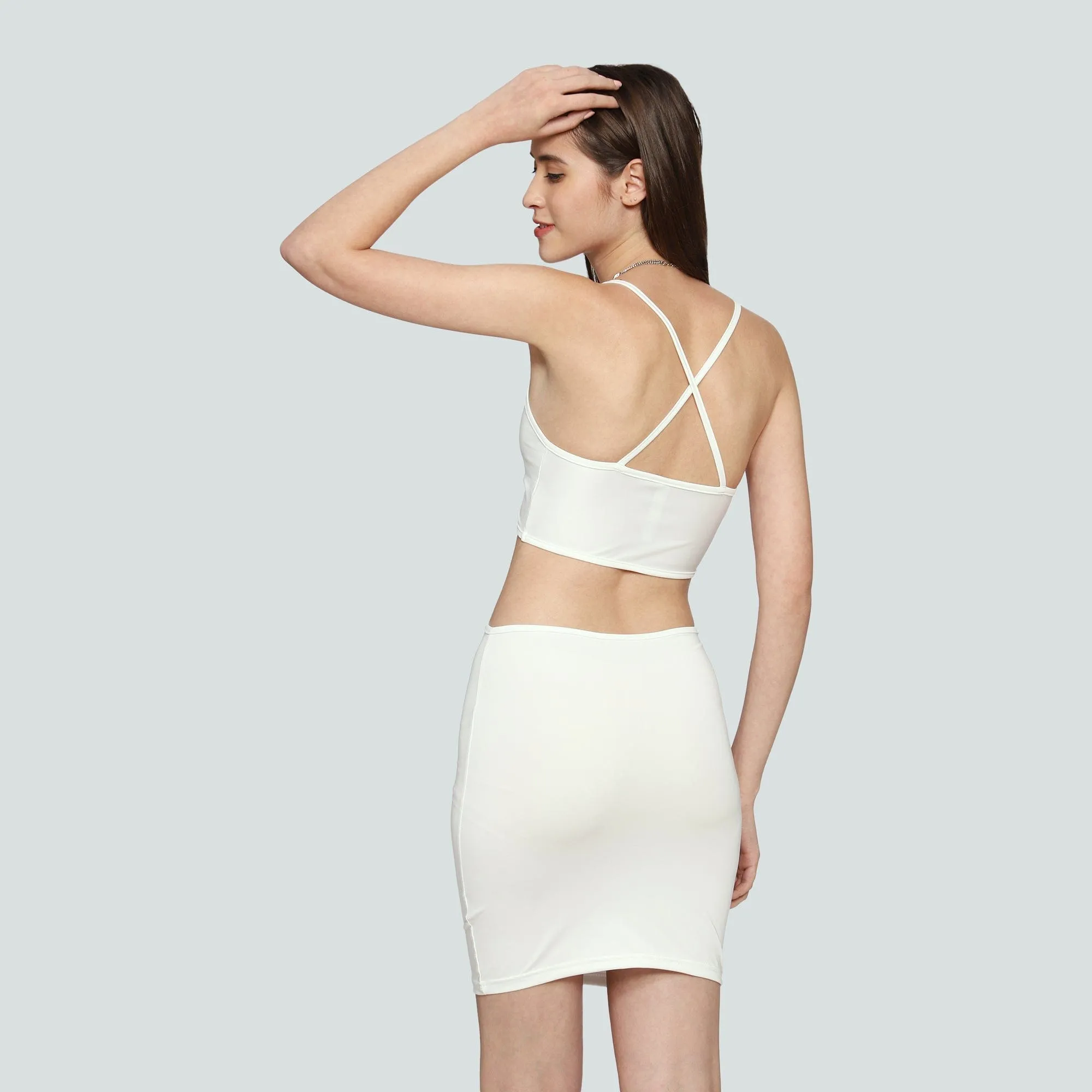 New York lovin’ white cut out mini dress