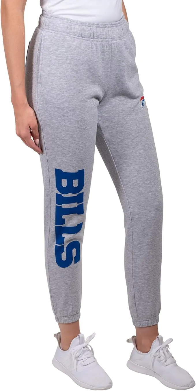 NFL Official Women's Super Soft Fleece Jogger Sweatpants|Buffalo Bills