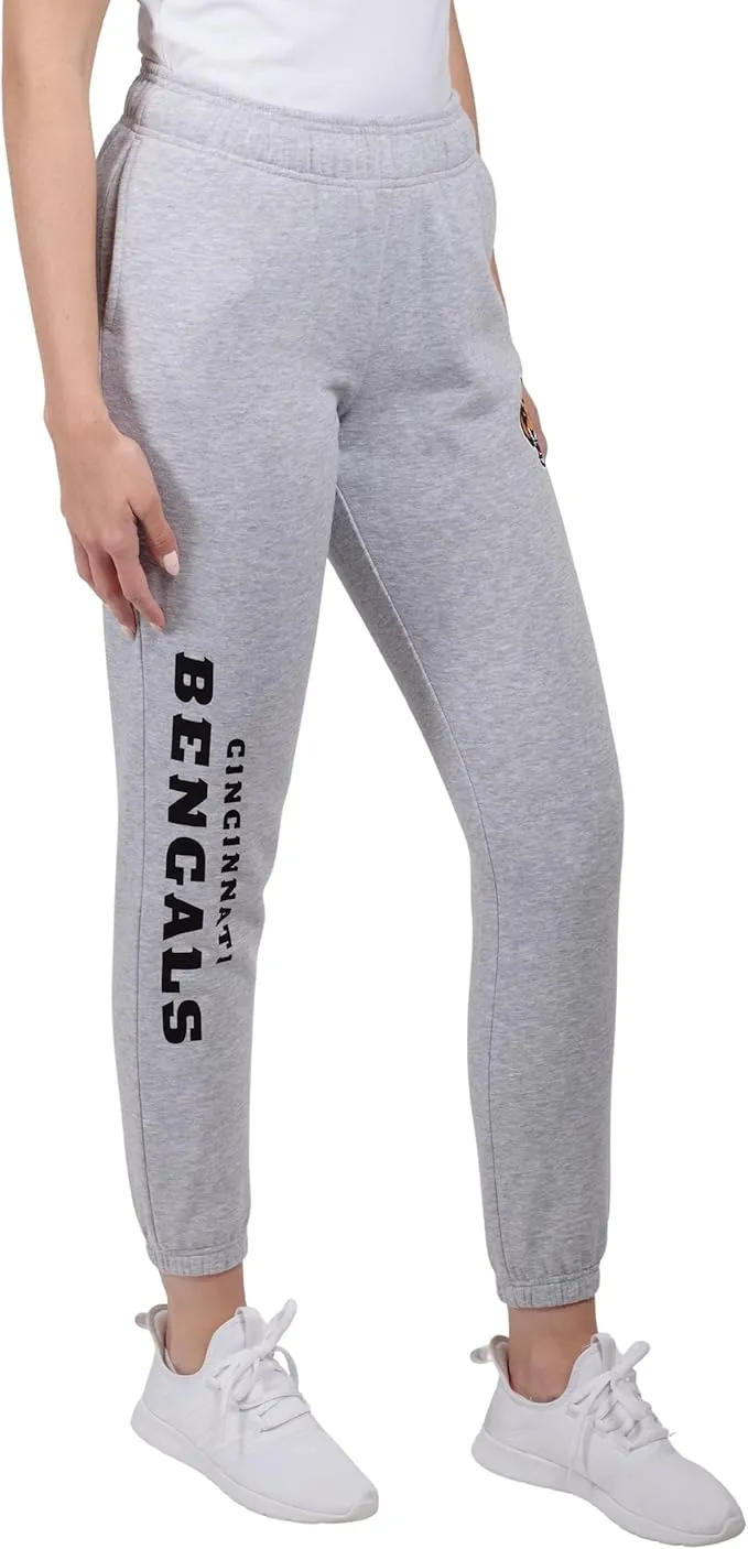 NFL Official Women's Super Soft Fleece Jogger Sweatpants|Cincinnati Bengals