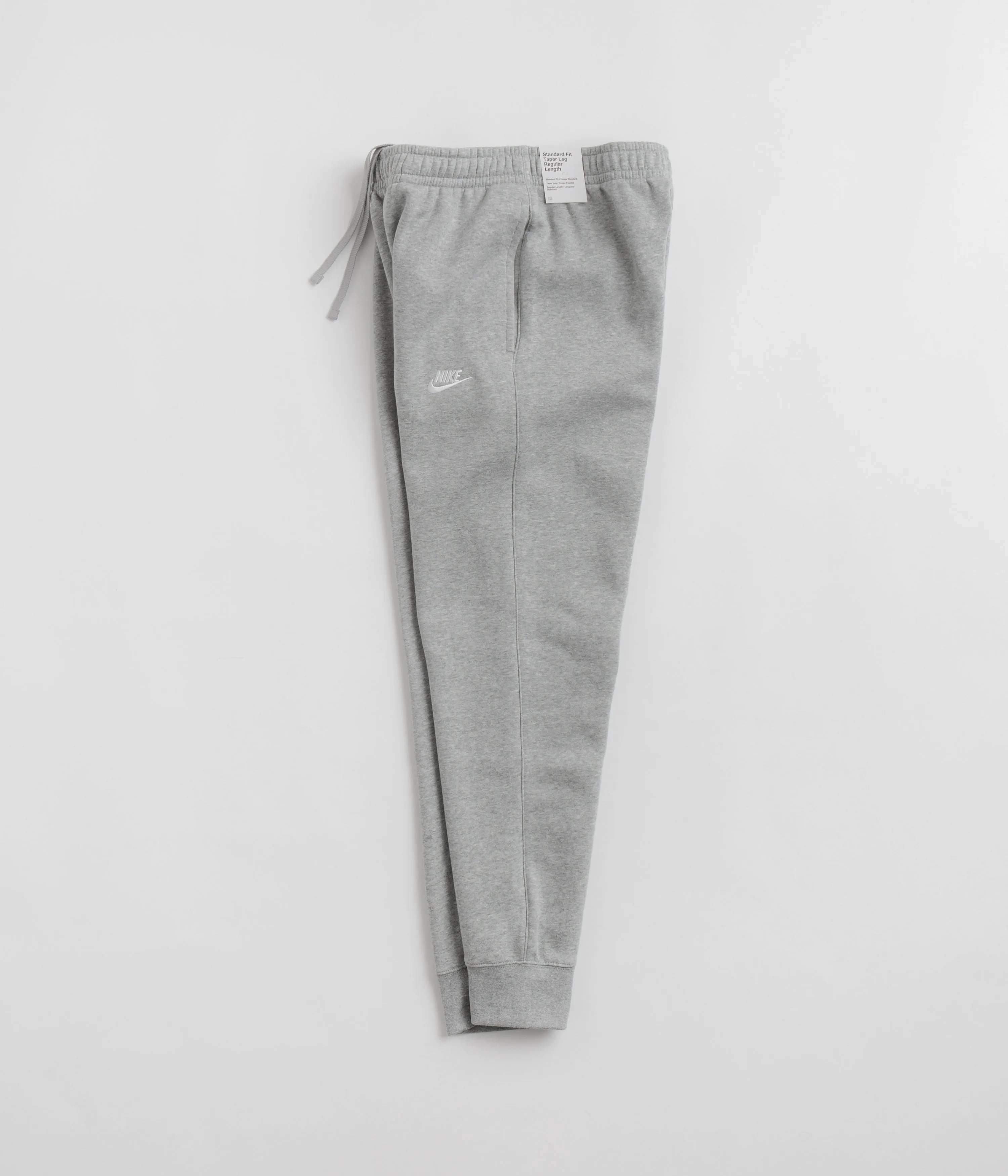 Nike Club Fleece Joggers - Dark Grey Heather / Matte Silver / White