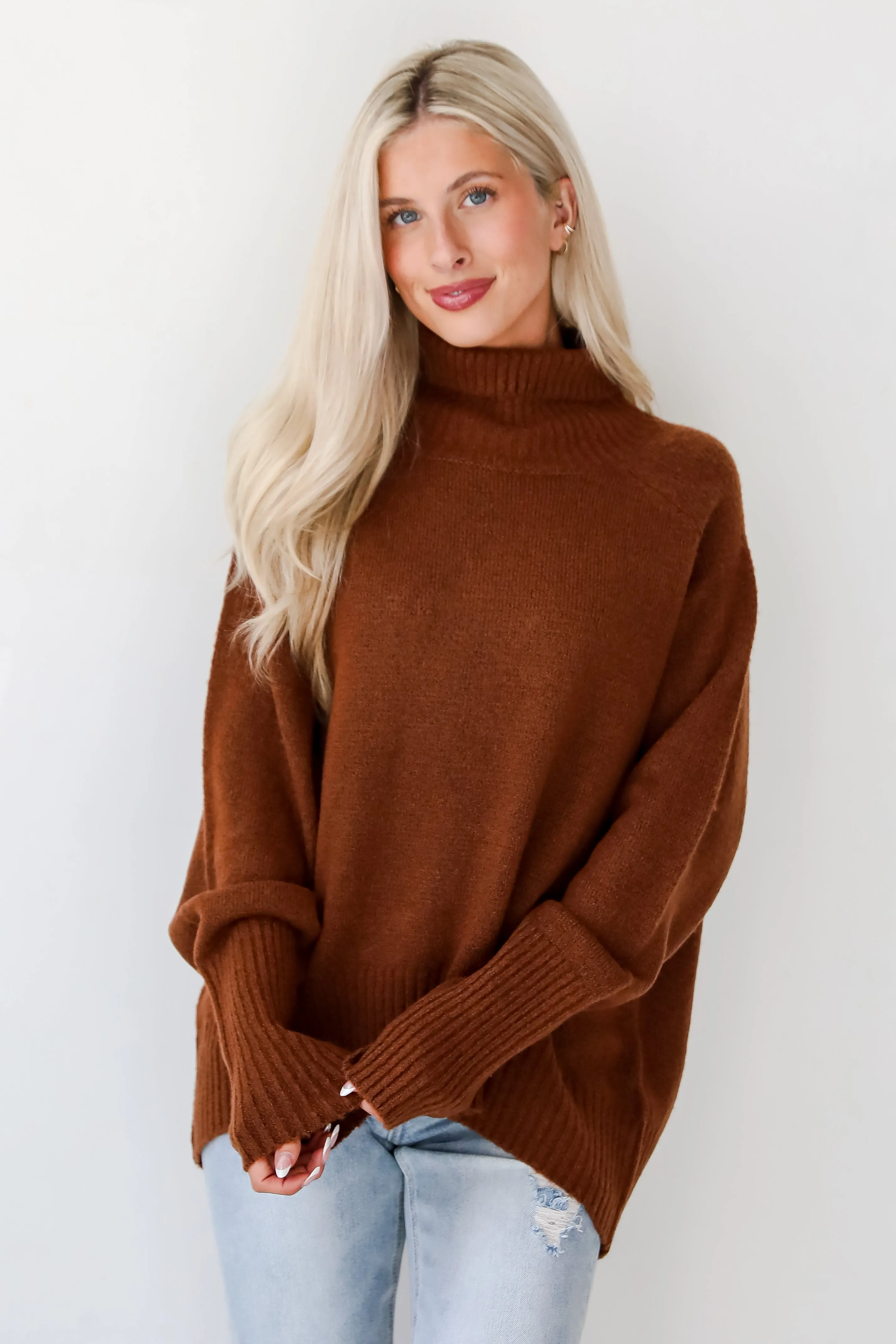 Notably Cozy Turtleneck Oversized Sweater - DOORBUSTER