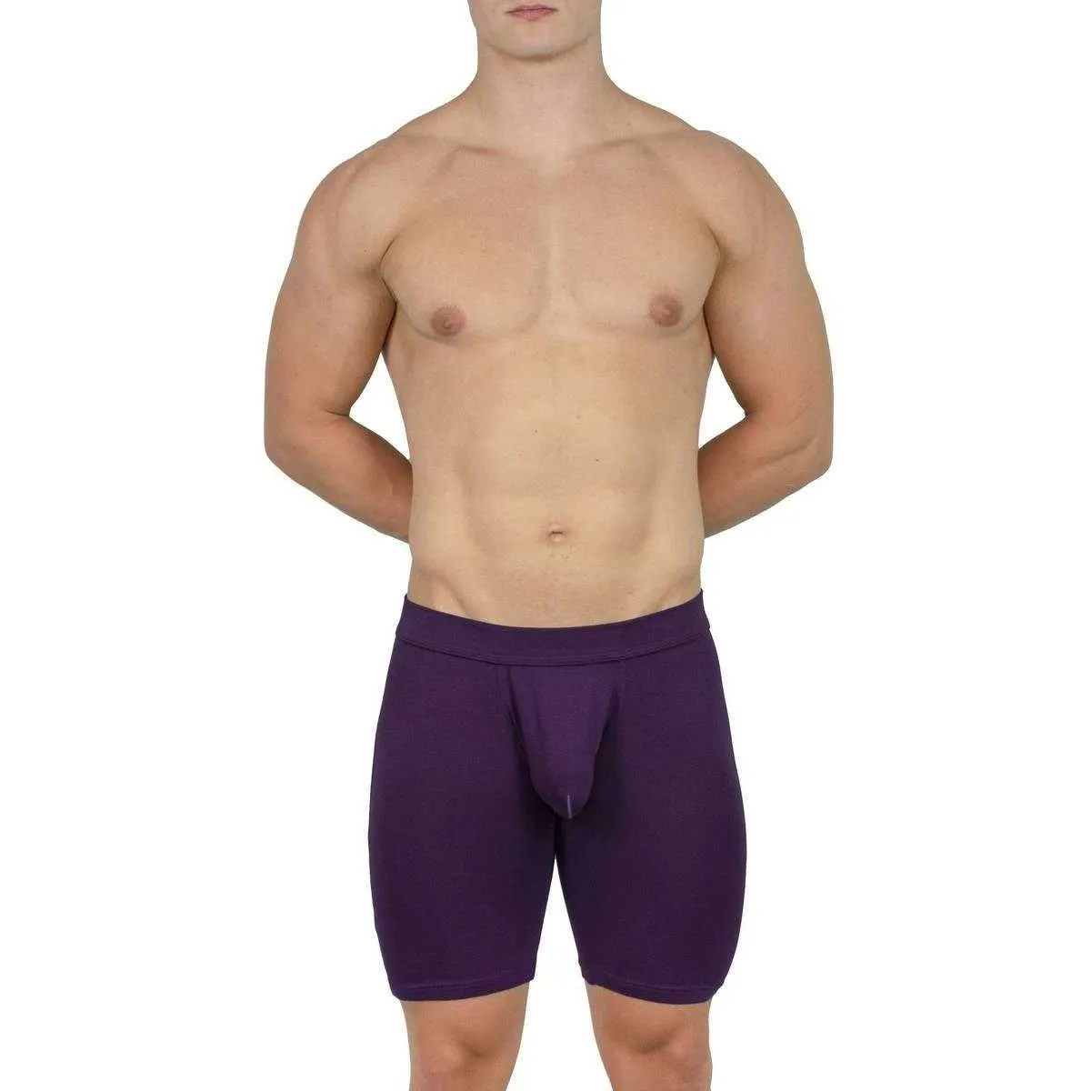 Obviously EliteMan Boxer Brief 9inch Leg - Purple