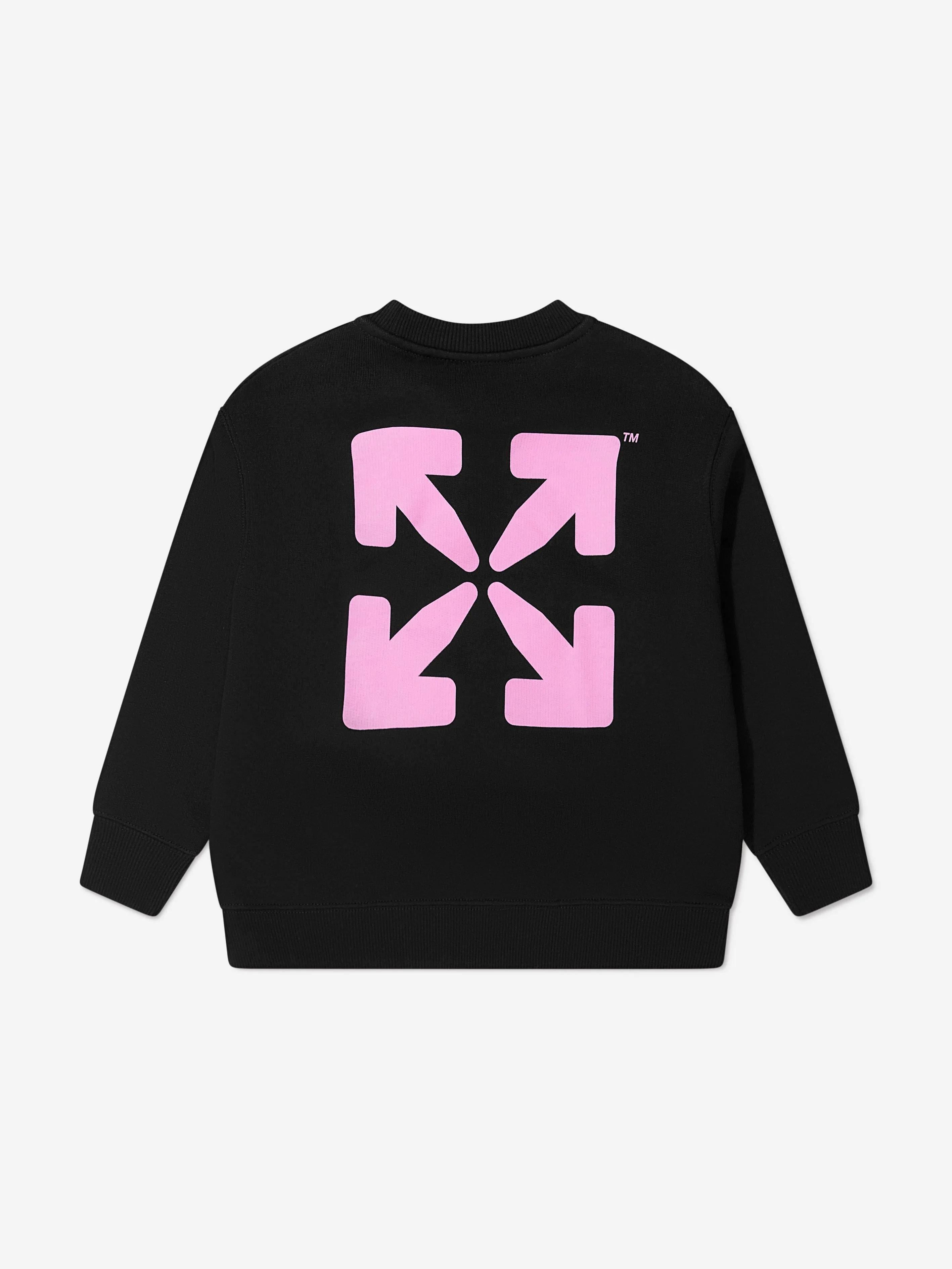 Off-White Girls Off Rounded Crew Neck Sweatshirt