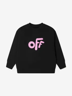 Off-White Girls Off Rounded Crew Neck Sweatshirt