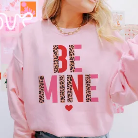 Online Exclusive | Be Mine Cheetah and Color Block Graphic Sweatshirt in Pink