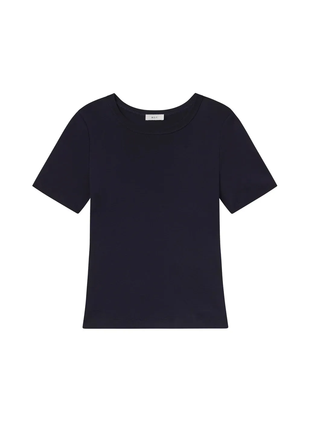 Paloma Cotton Rib Baby Tee - Navy