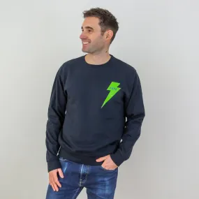 Papa lightning bolt sweatshirt in Navy