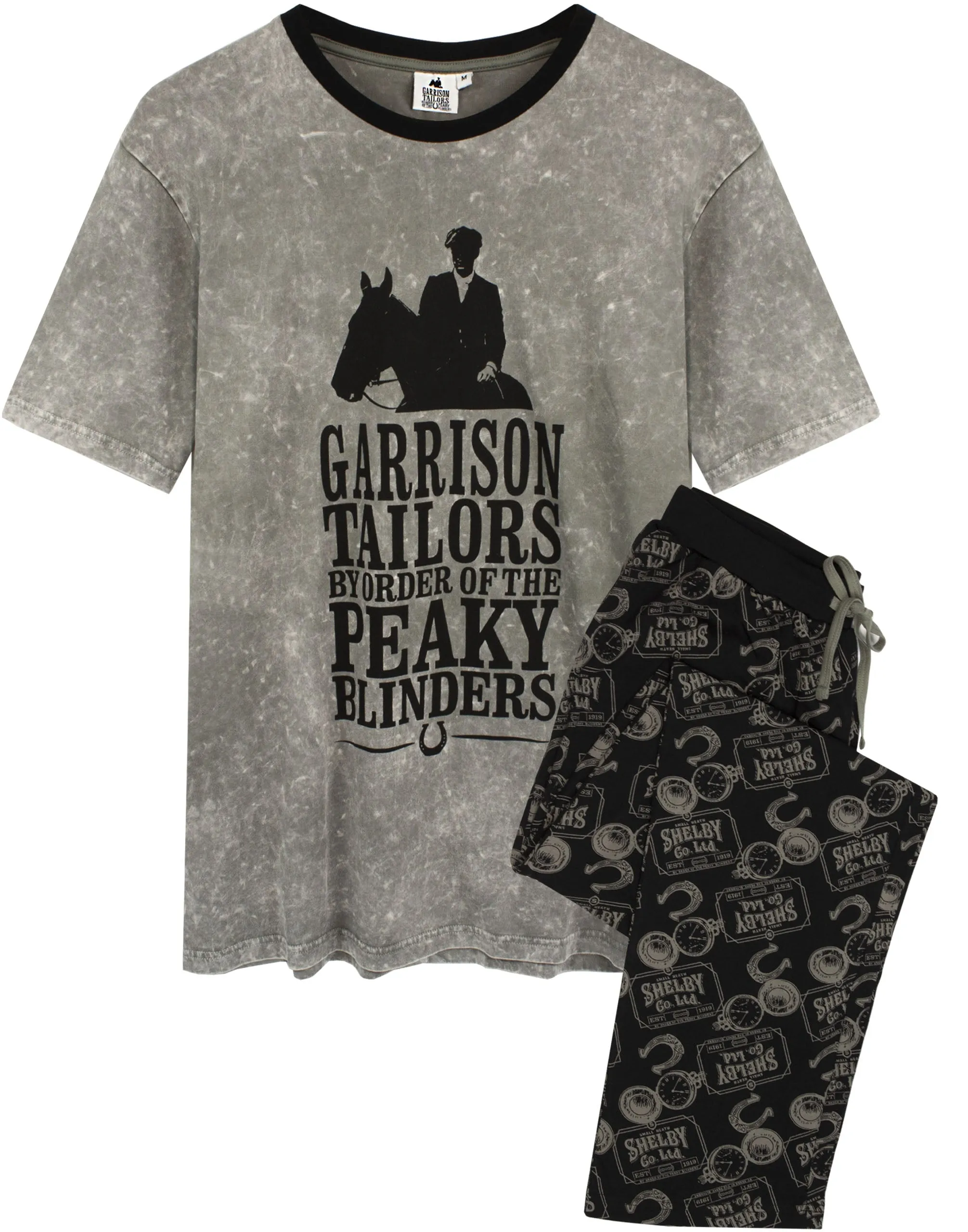 Peaky Blinders Pyjamas Mens - Tommy Shelby Family T-Shirt & Lounge Pants PJ Set