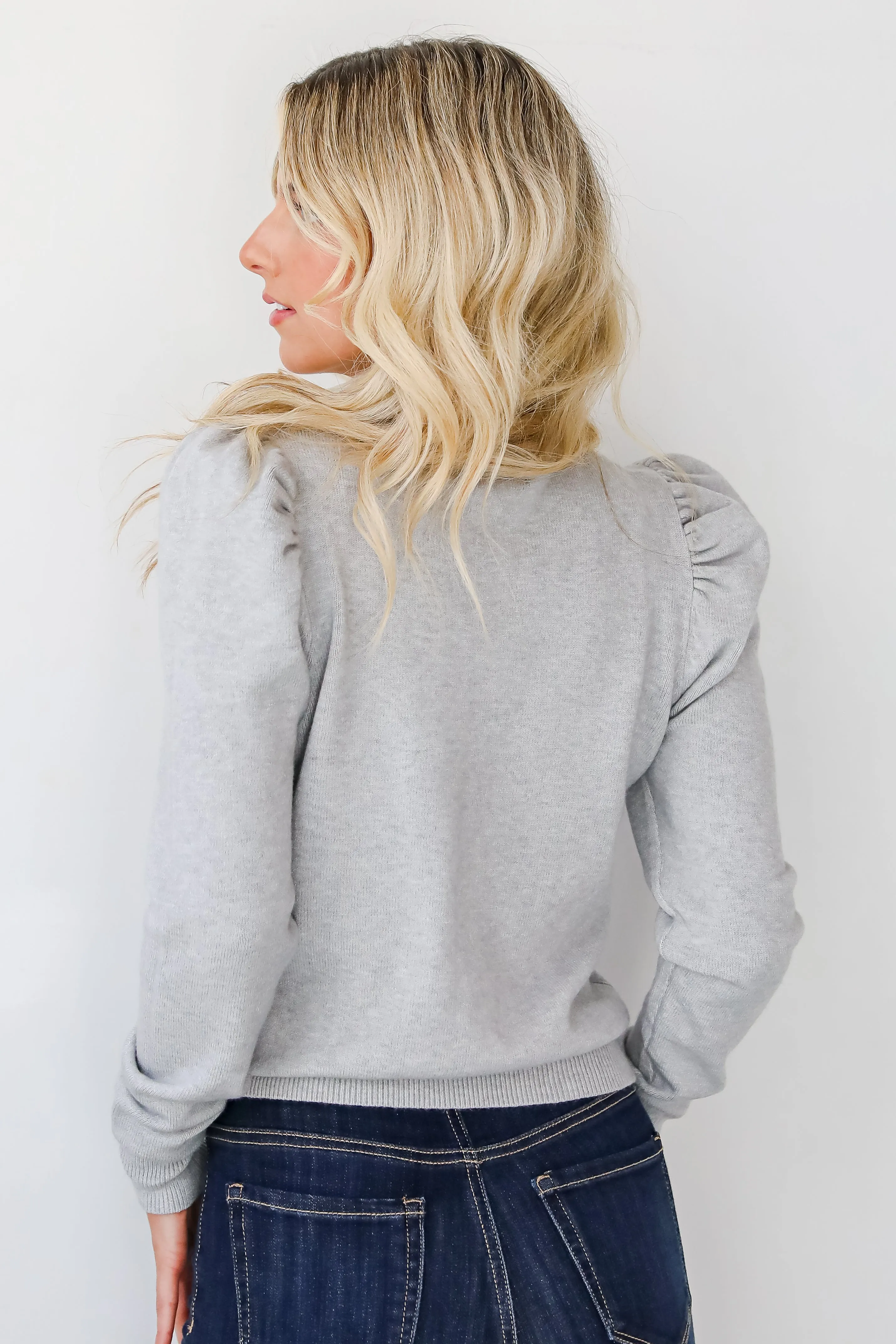 Perfected Comfort Heather Grey Sweater