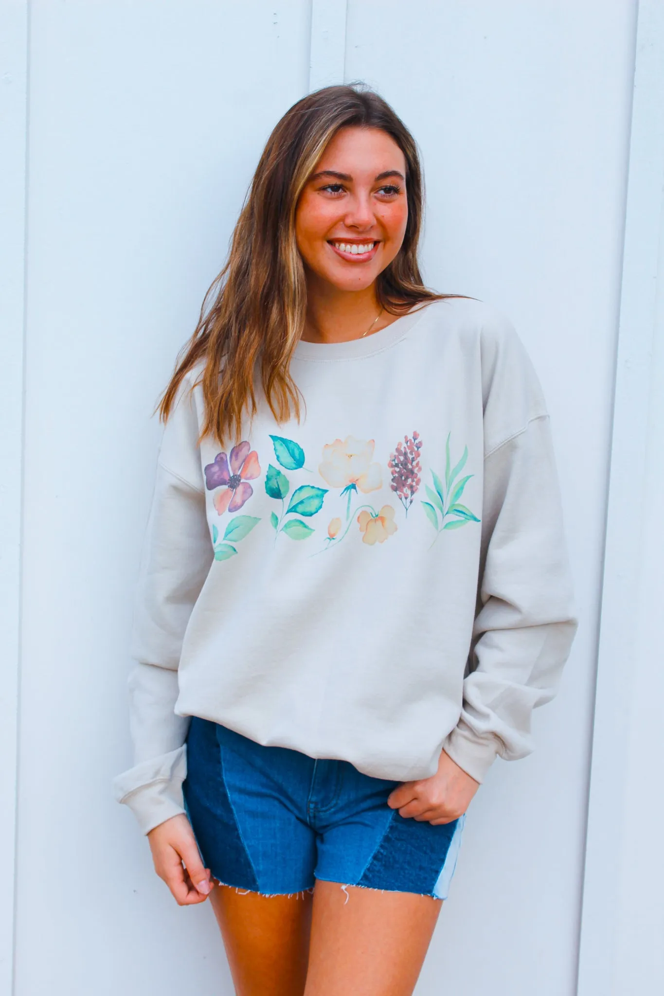 Picking Petals Graphic Sweatshirt