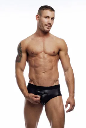 Pleather Snap Brief