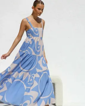 Runway Scout Reeves Maxi Dress in Blue