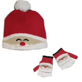 Santa Winter Kid’s Hat and Gloves Set