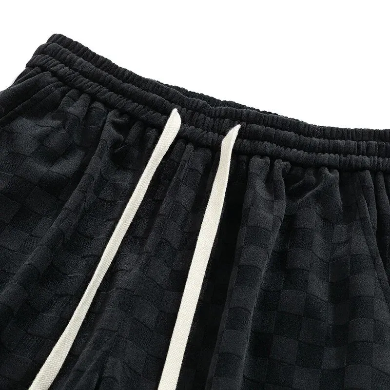 SELECT CHECKERED CORDUROY SWEATPANTS