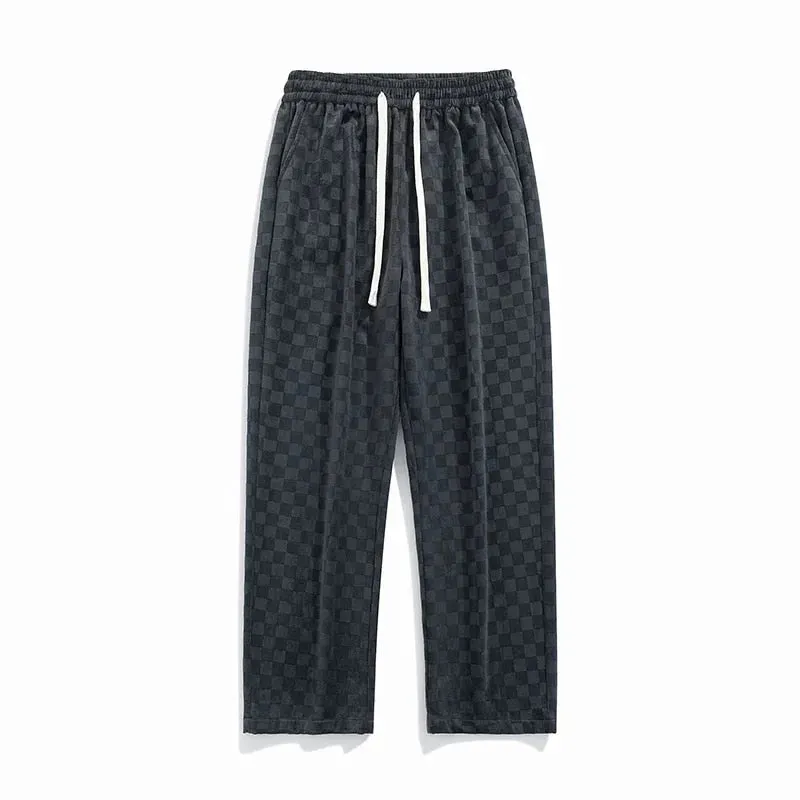 SELECT CHECKERED CORDUROY SWEATPANTS