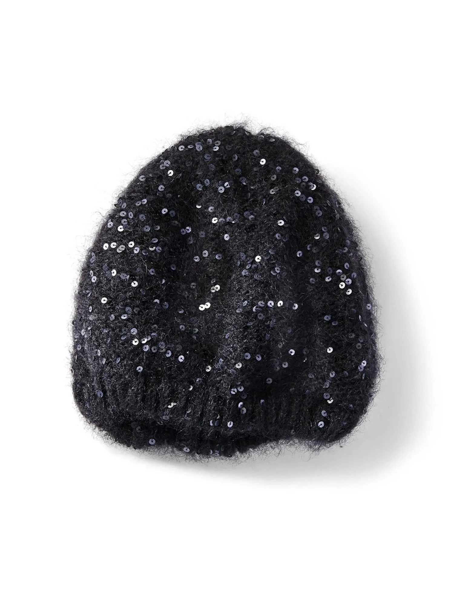 Sequin Beret Knit Hat