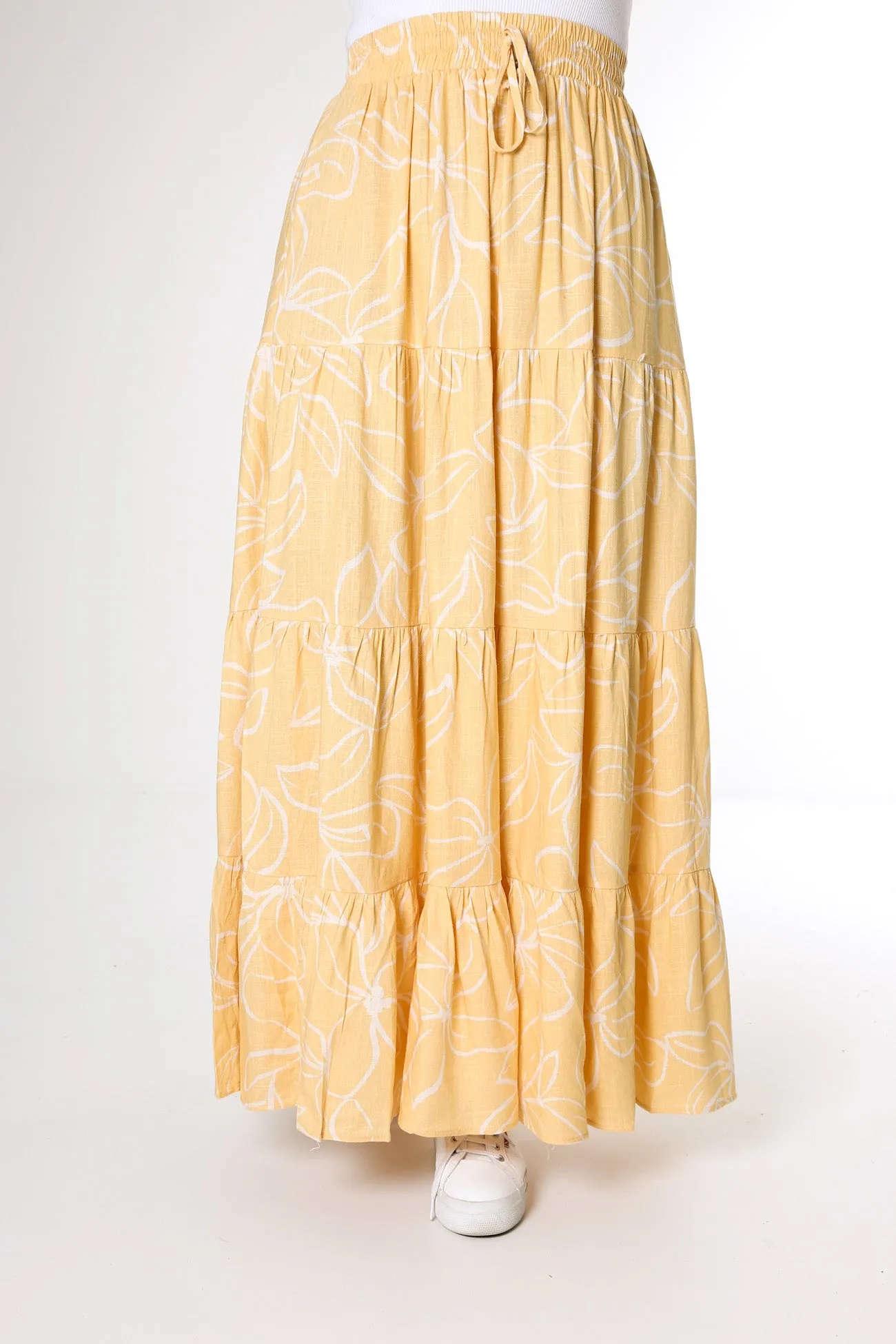 Serine Maxi Skirt Yellow