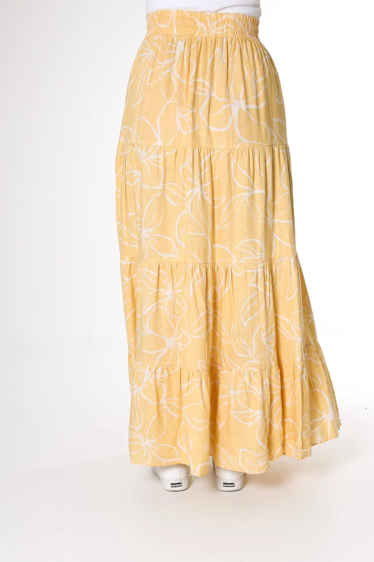 Serine Maxi Skirt Yellow