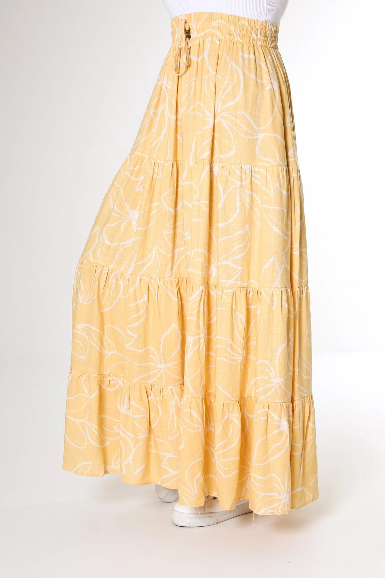 Serine Maxi Skirt Yellow