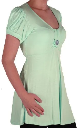 Sierra Short Sleeve V Neck Tunic Top