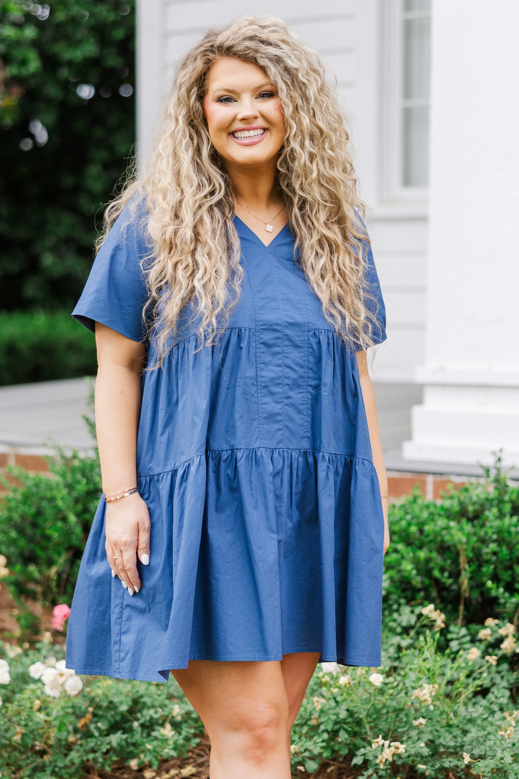 Simple Moment Dress, Blue