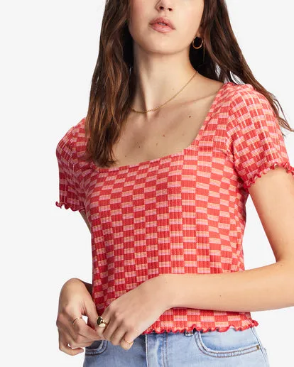 Squared Away Knit Top