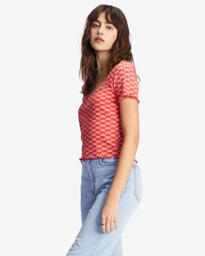 Squared Away Knit Top