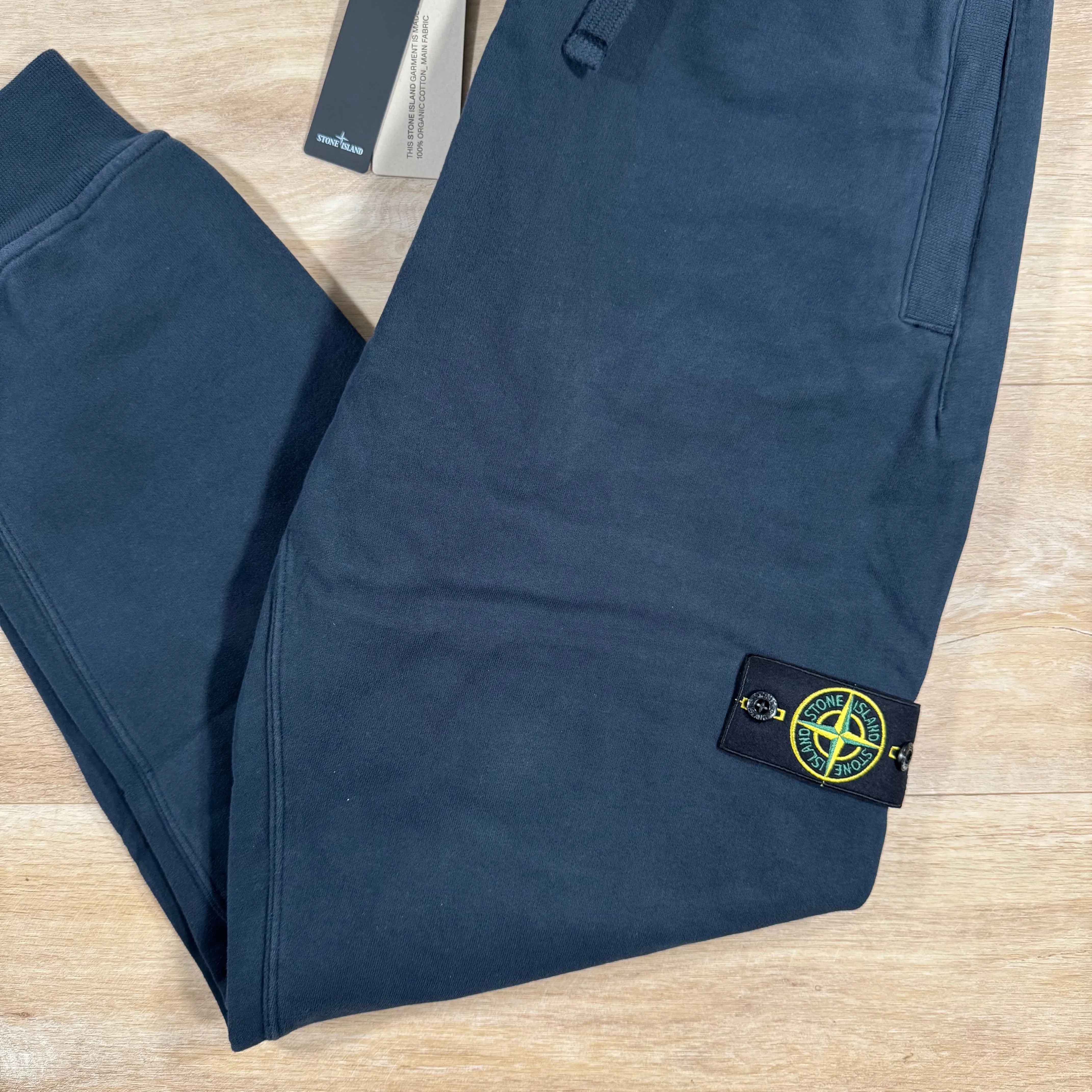 Stone Island Brushed Cotton Sweatpants in Navy