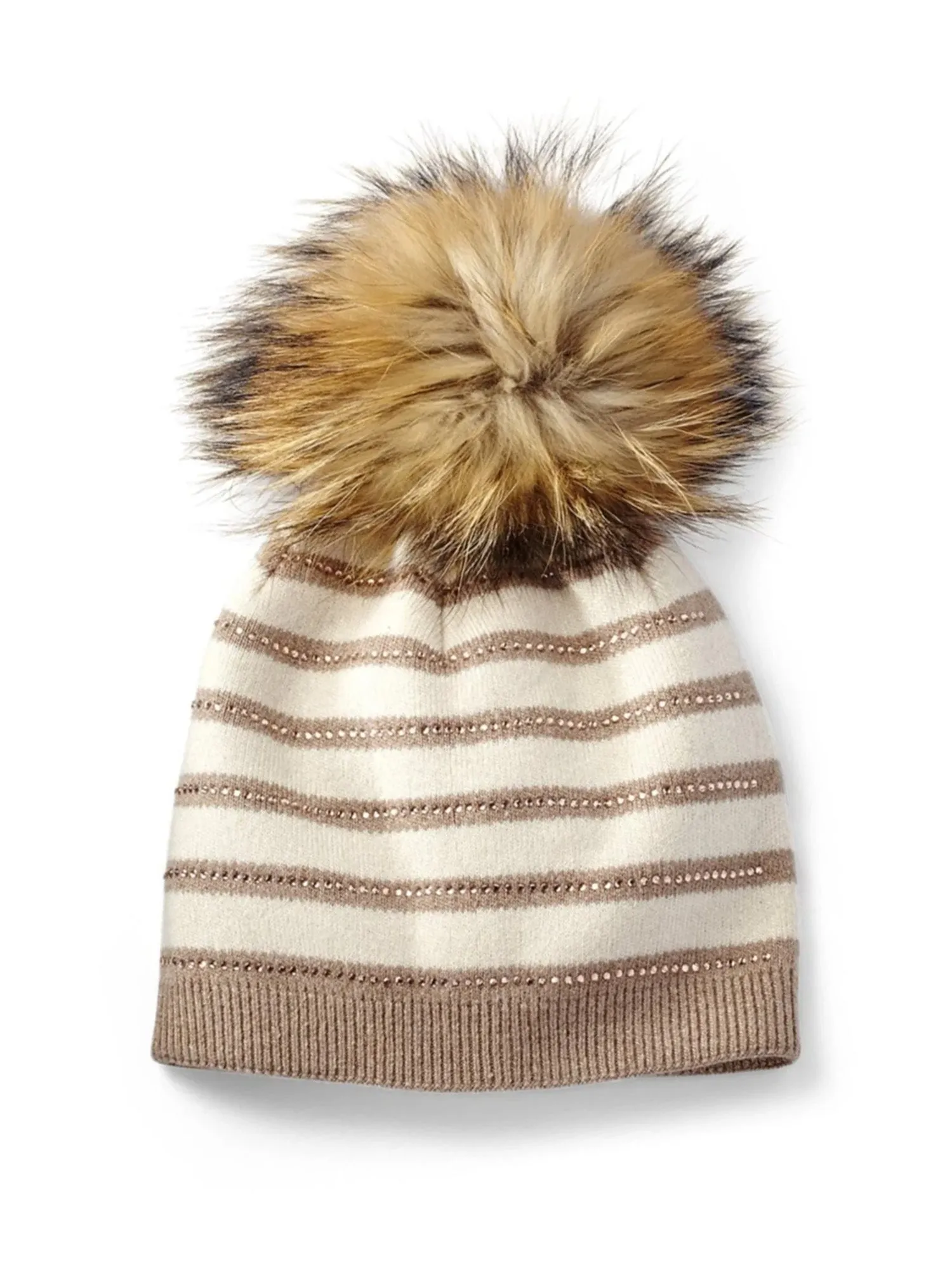 Stripe Pom Knit Hat