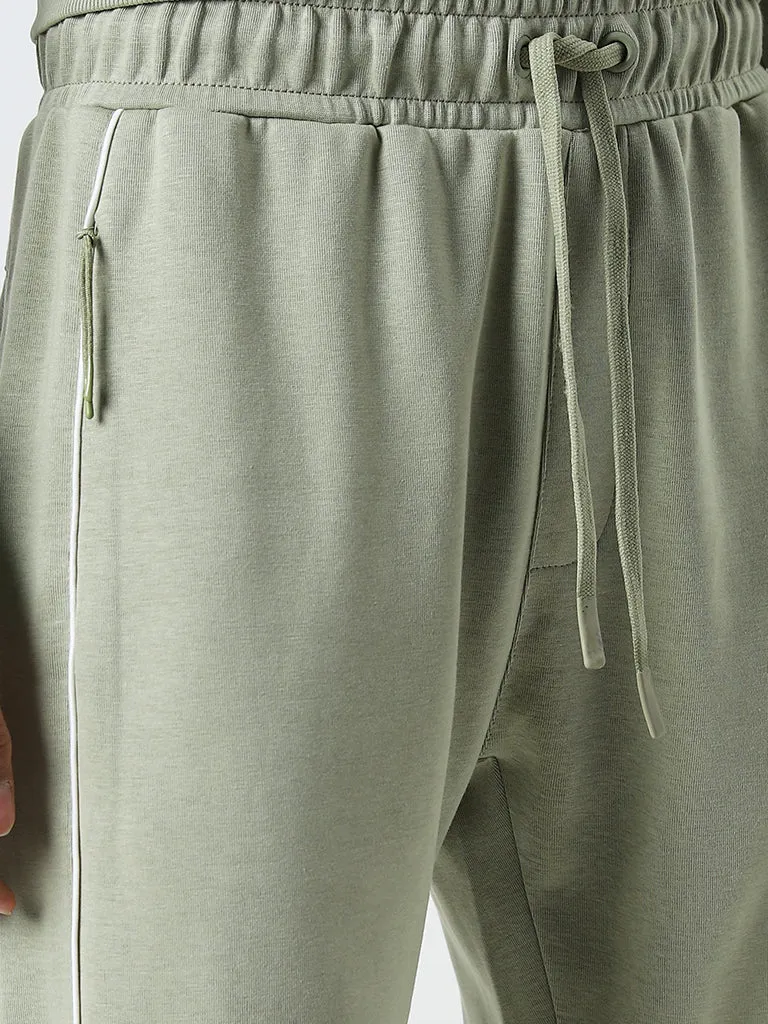 Studiofit Light Sage Relaxed Fit Cotton Blend Track Pants