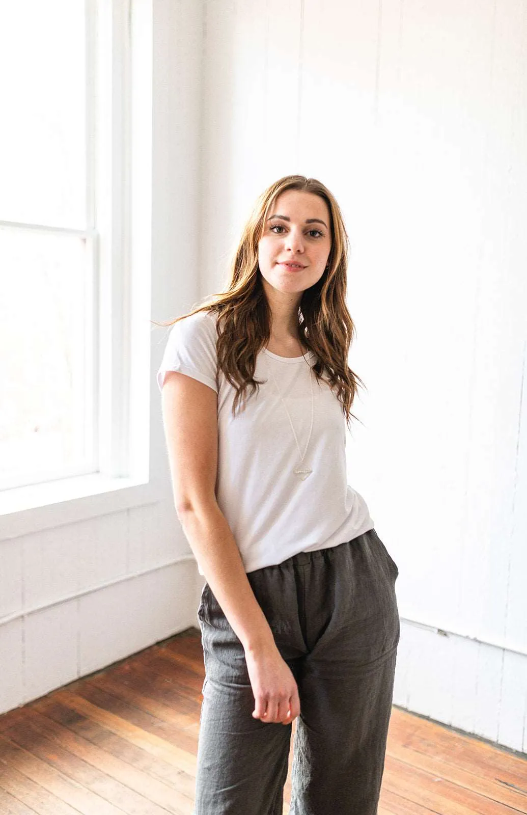 The Scoop Neck Perfect Tee in White