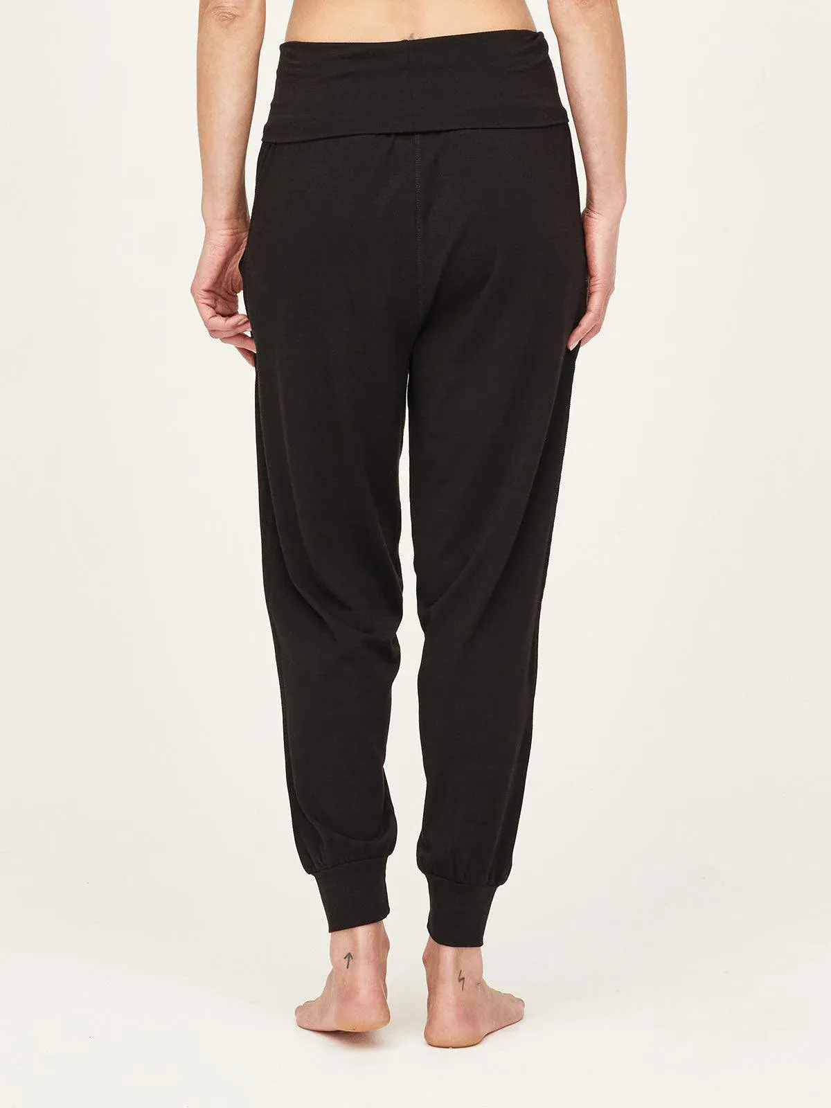 Thought Dashka Plain Bamboo Jersey Loungepants | Black