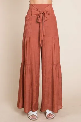 Tiered Boho Pants - Rust