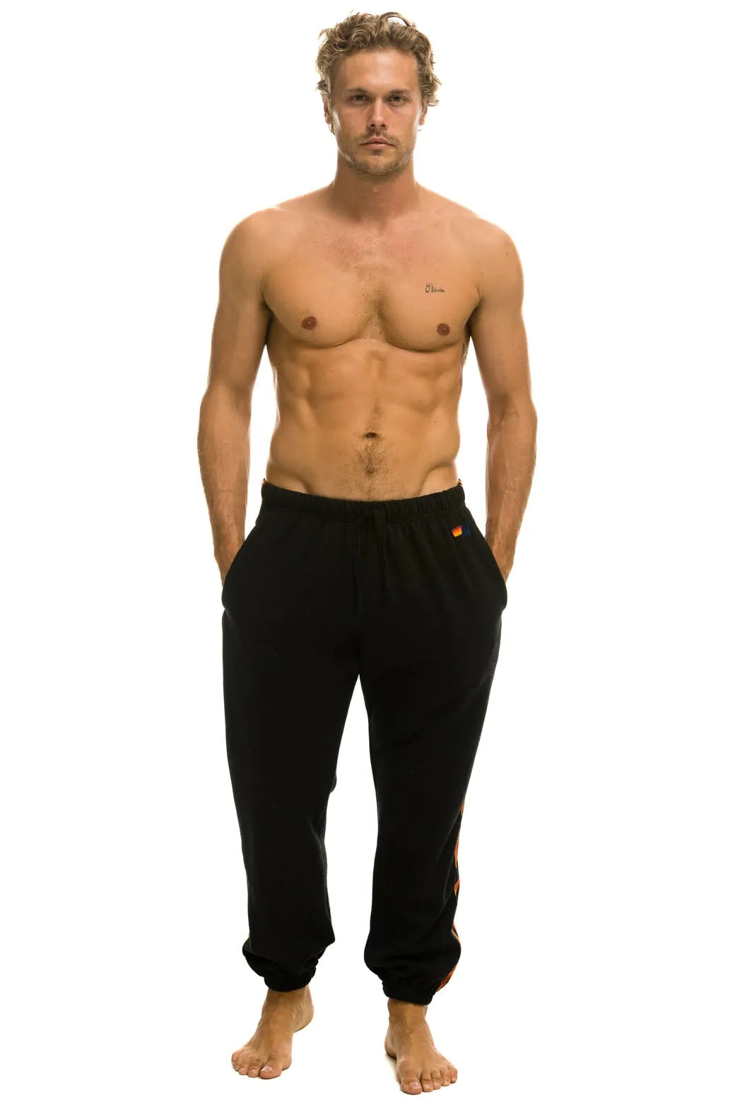 TIGER STRIPE SWEATPANTS - BLACK // TIGER