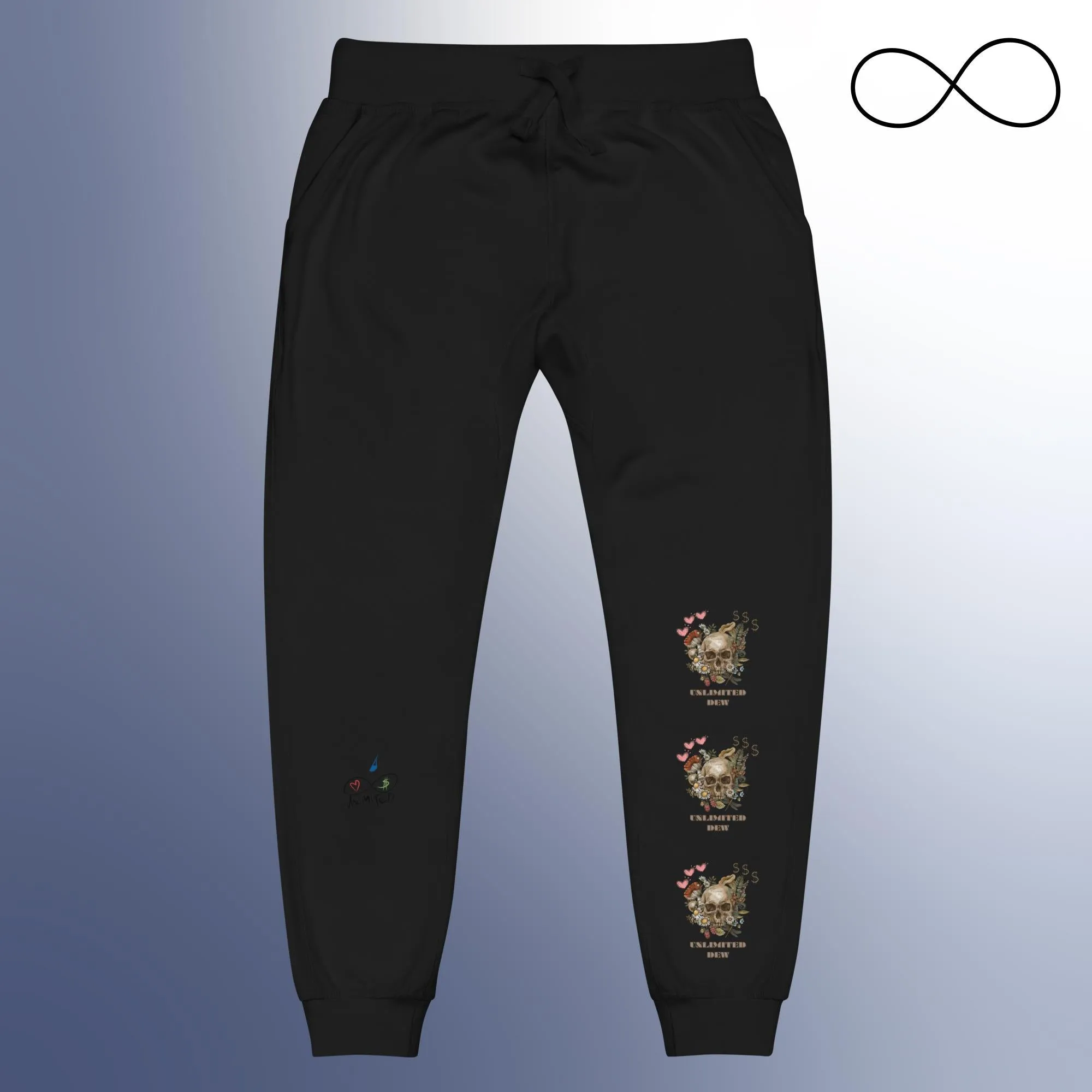 Triple Skull Dew Unisex Fleece Sweatpants