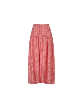 TRULLI SKIRT RED GINGHAM