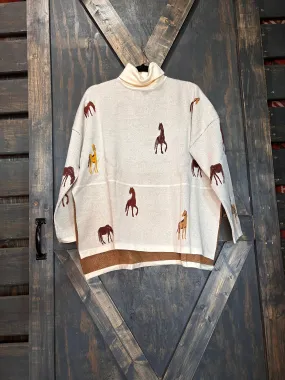 Turtleneck Horse Sweater