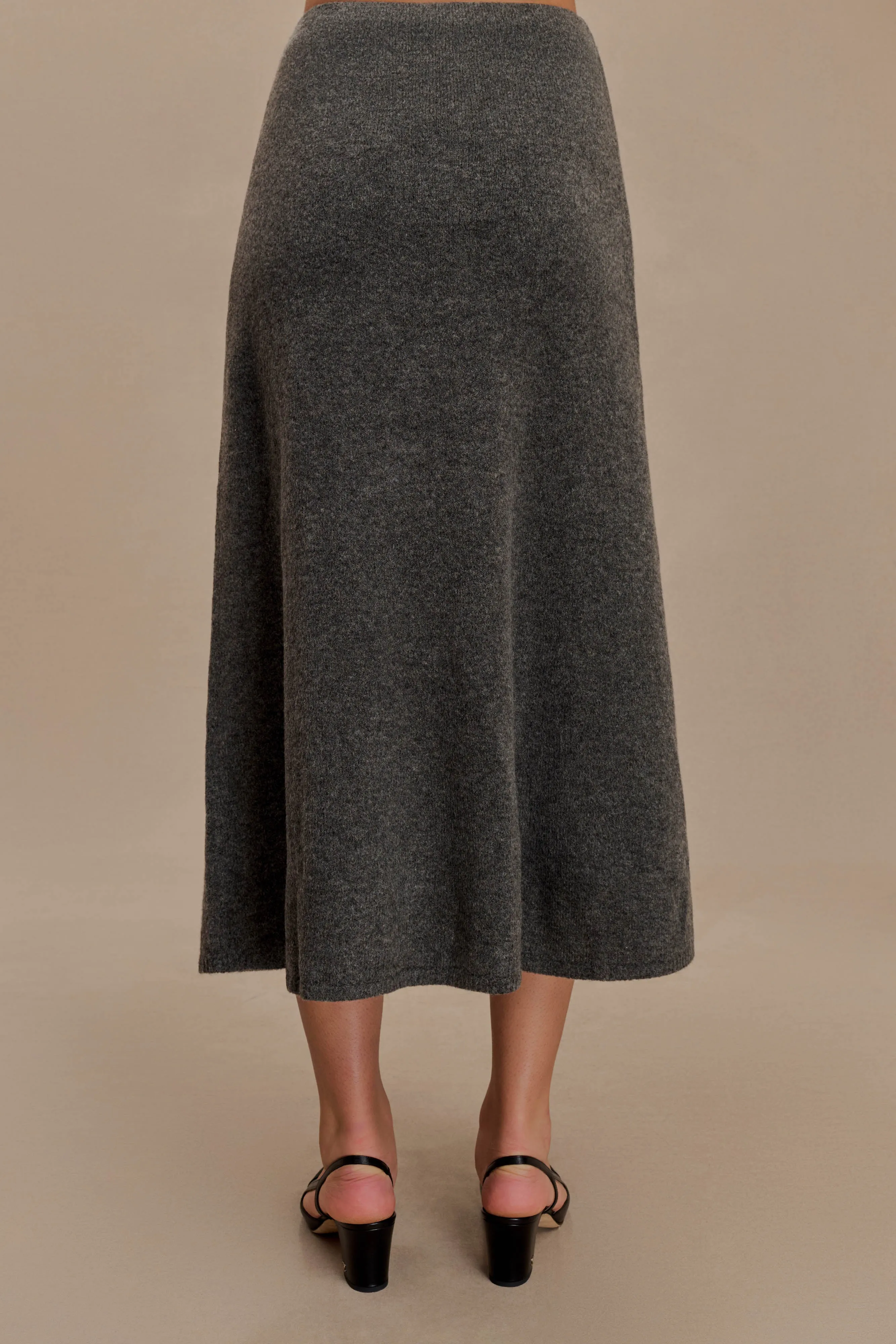 Vivica Knit Maxi Skirt - Charcoal Marle